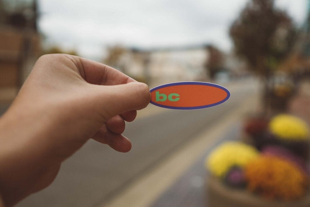 BC oval sticker