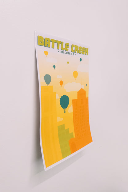 Balloon Sunset Poster