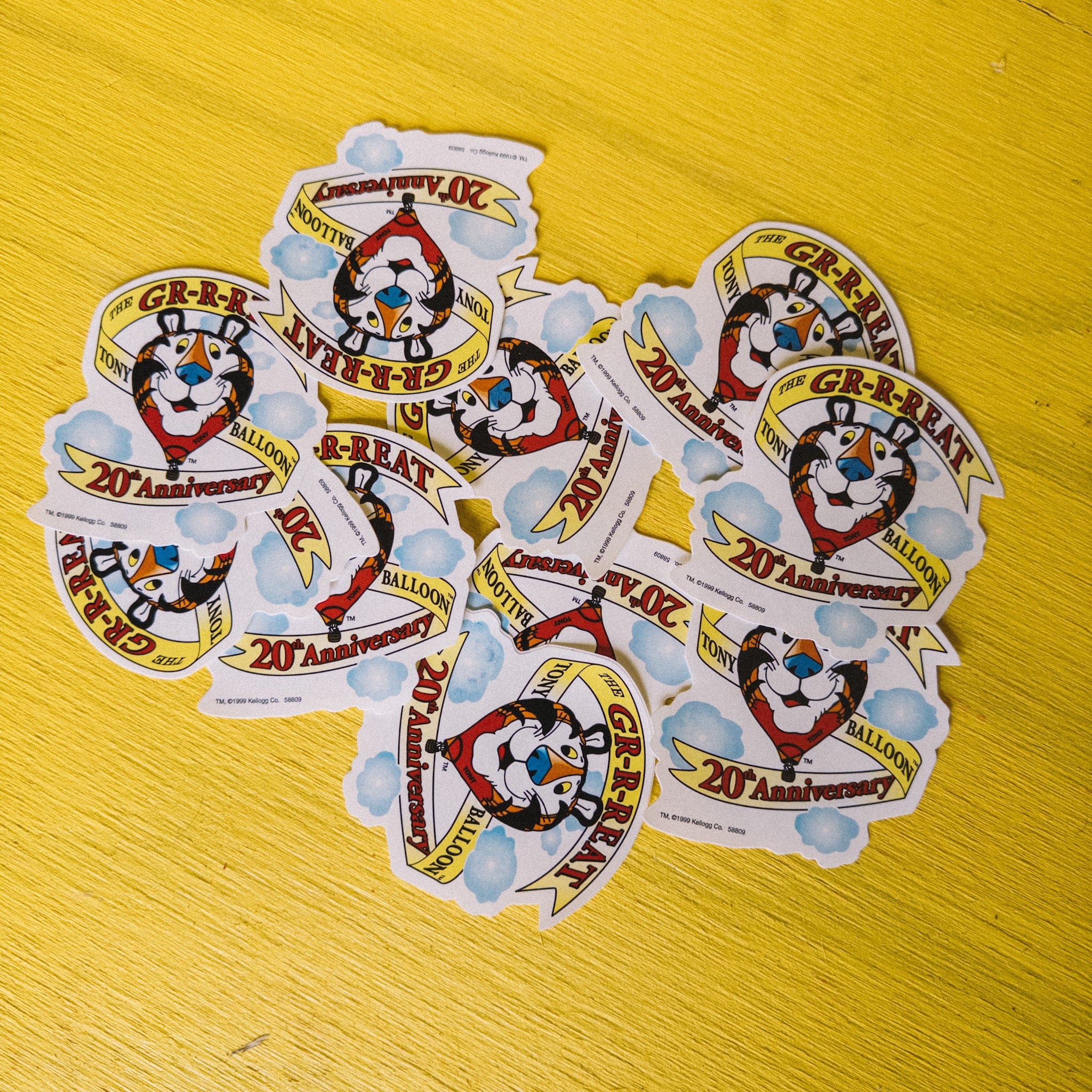 Vintage 20th Anniversary Tony Balloon Sticker