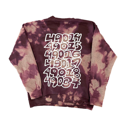 Zip Code Tie Dye Sweatshirt