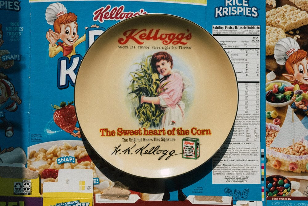 "The Sweet heart of corn" Kellogg's Plate